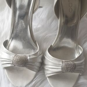 Aldo Cassondra white with diamonds